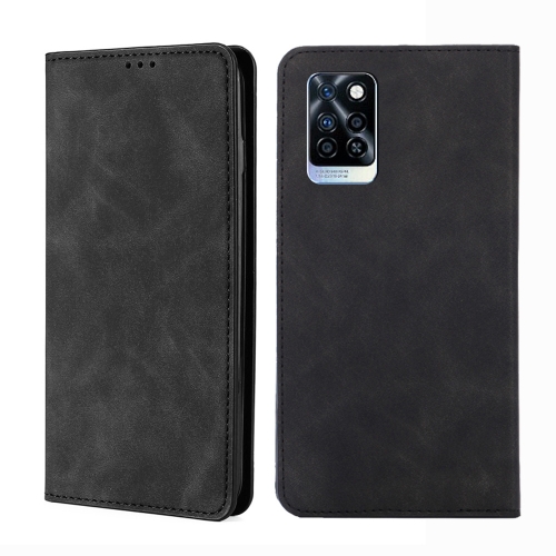 

For Infinix Note 10 Pro Skin Feel Magnetic Horizontal Flip Leather Phone Case(Black)