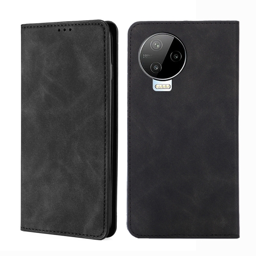 

For Infinix Note 12 Pro 4G/Note 12 2023 Skin Feel Magnetic Horizontal Flip Leather Phone Case(Black)