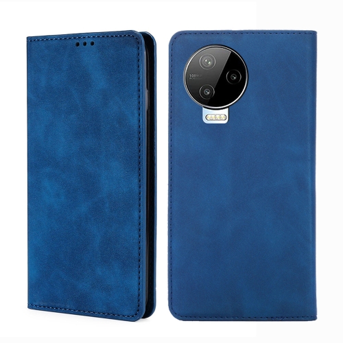 

For Infinix Note 12 Pro 4G/Note 12 2023 Skin Feel Magnetic Horizontal Flip Leather Phone Case(Blue)