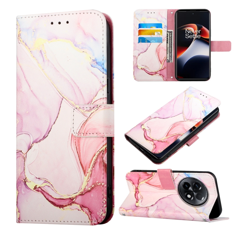 

For OnePlus Ace 2 5G / 11R 5G PT003 Marble Pattern Flip Leather Phone Case(LS005)