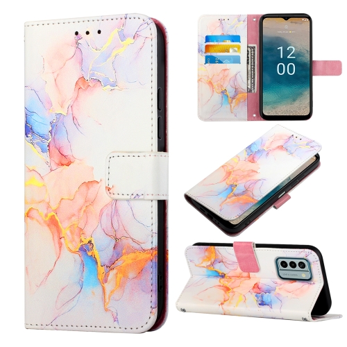 

For Nokia G22 PT003 Marble Pattern Flip Leather Phone Case(LS004)