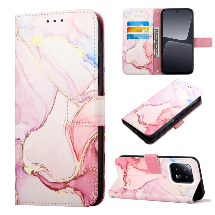 

For Xiaomi 13 PT003 Marble Pattern Flip Leather Phone Case(LS005)