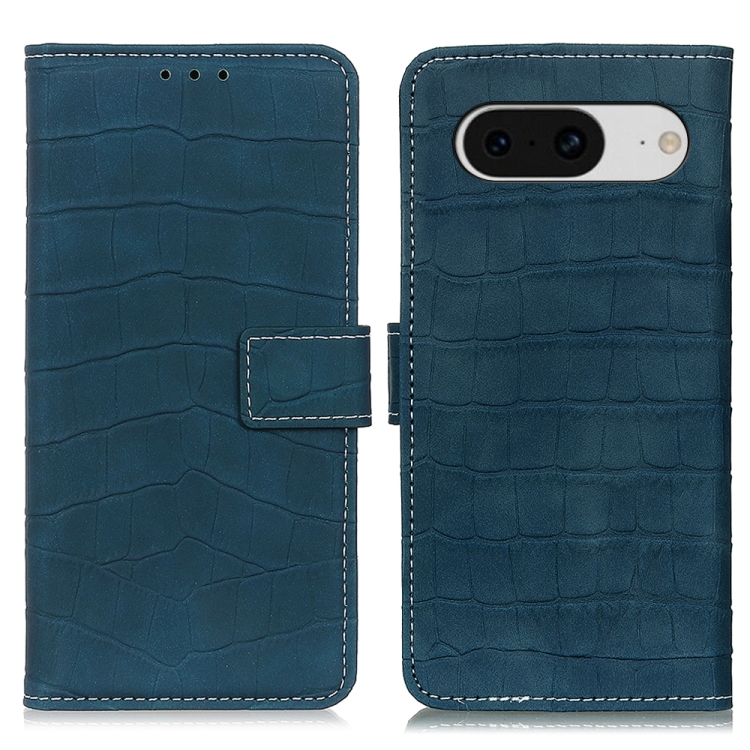 

For Google Pixel 8 Magnetic Crocodile Texture Leather Phone Case(Green)