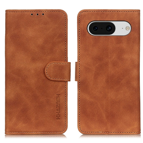 

For Google Pixel 8 KHAZNEH Retro Texture Flip Leather Phone Case(Brown)