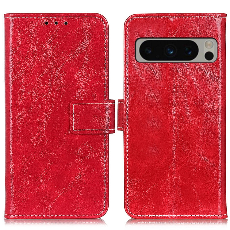 

For Google Pixel 8 Pro Retro Crazy Horse Texture Flip Leather Phone Case(Red)