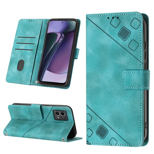 

For Motorola Moto G Stylus 5G 2023 Skin-feel Embossed Leather Phone Case(Green)