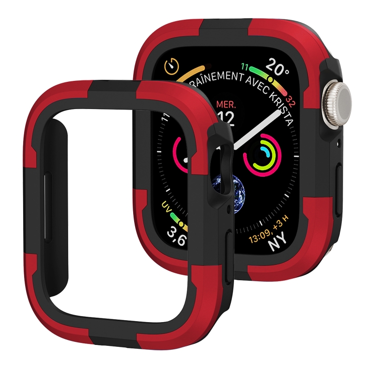 

For Apple Watch Series SE 2&6&SE&5&4 40mm Armor Frame Watch Case(Red)