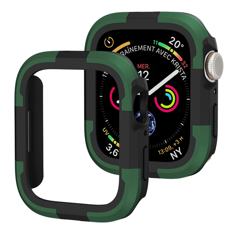 

For Apple Watch Series SE 2&6&SE&5&4 44mm Armor Frame Watch Case(Green)