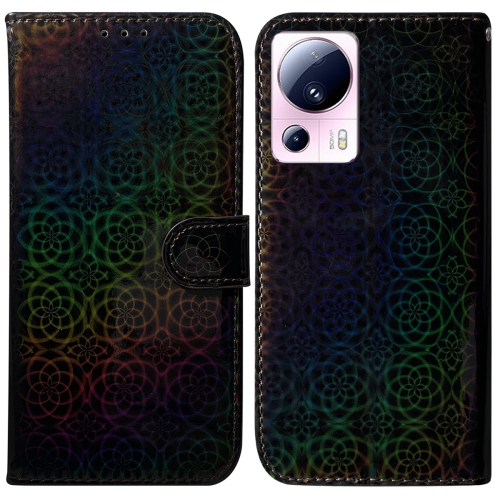 

For Xiaomi 13 Lite / Civi 2 Colorful Magnetic Buckle Leather Phone Case(Black)