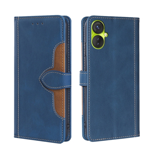 

For Tecno Spark 9 Pro Skin Feel Magnetic Buckle Leather Phone Case(Blue)