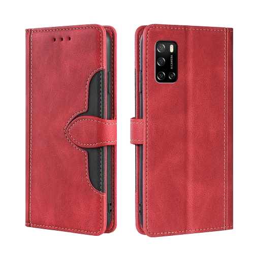 

For Rakuten Big S Skin Feel Magnetic Buckle Leather Phone Case(Red)