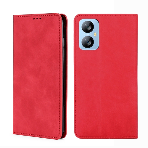 

For Blackview A52 Skin Feel Magnetic Horizontal Flip Leather Phone Case(Red)