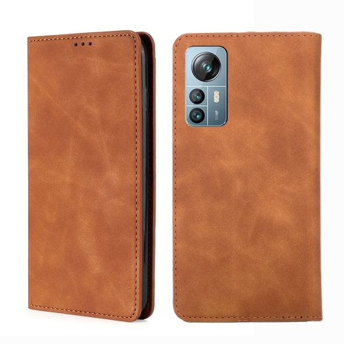 

For Blackview A85 Skin Feel Magnetic Horizontal Flip Leather Phone Case(Light Brown)