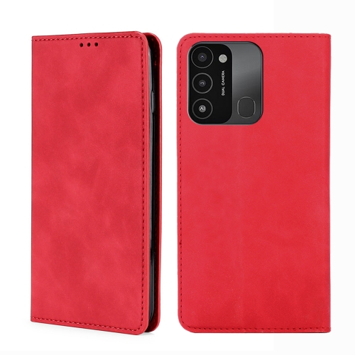 

For Tecno Spark 8C Skin Feel Magnetic Horizontal Flip Leather Phone Case(Red)