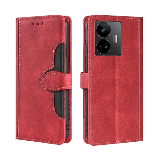 

For Realme GT Neo 5 / GT3 / GT Neo 5 240W Skin Feel Magnetic Buckle Leather Phone Case(Red)