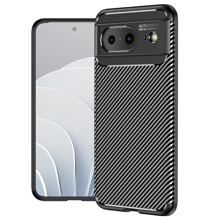 

For Google Pixel 8 Carbon Fiber Texture Shockproof TPU Phone Case(Black)