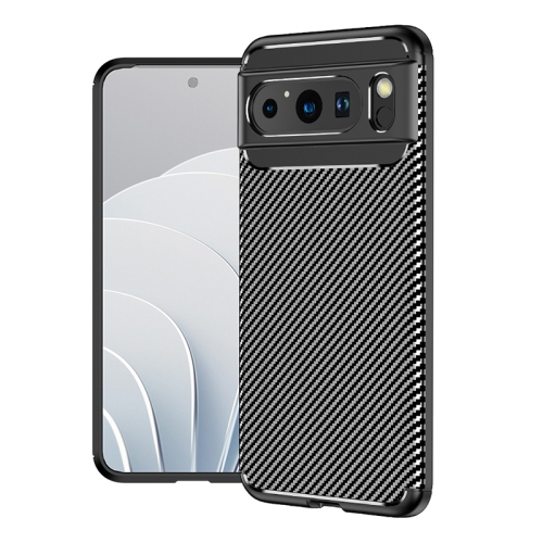 

For Google Pixel 8 Pro Carbon Fiber Texture Shockproof TPU Phone Case(Black)