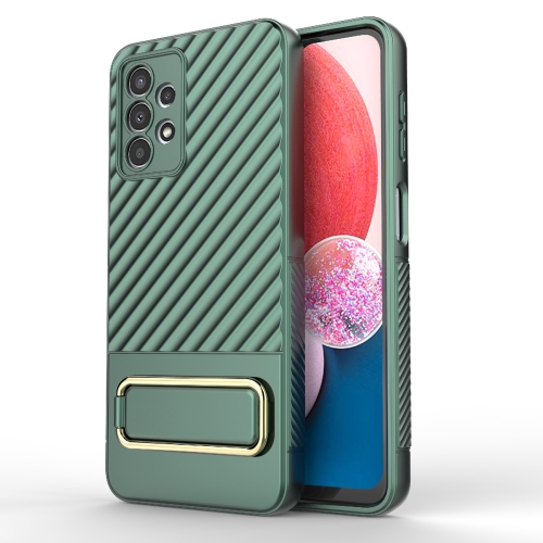 

For Samsung Galaxy A13 4G Wavy Textured Phone Case (Green)