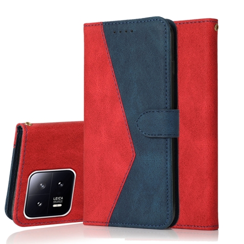 

For Xiaomi 13 Pro Dual-color Stitching Leather Phone Case(Red Blue)