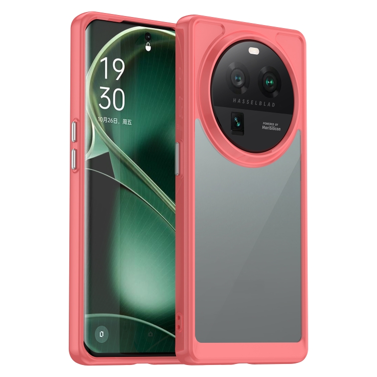 

For OPPO Find X6 Pro 5G Colorful Series Acrylic + TPU Phone Case(Red)