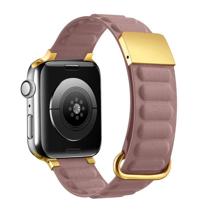 

Magnetic Reverse Buckle Watch Band For Apple Watch Series 8&7 41mm / SE 2&6&SE&5&4 40mm / 3&2&1 38mm(Rose Gold)