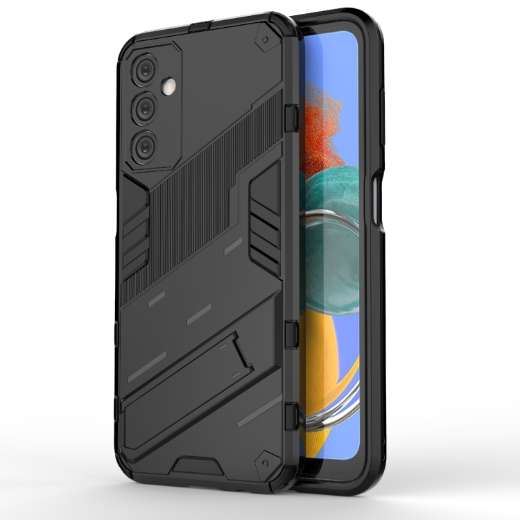 

For Samsung Galaxy M14 Punk Armor 2 in 1 PC + TPU Shockproof Phone Case with Invisible Holder(Black)