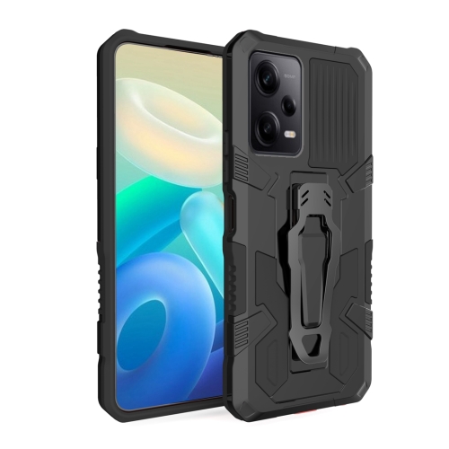 

For Xiaomi Redmi Note 12 Pro 5G Global Armor Warrior Shockproof PC + TPU Phone Case(Black)
