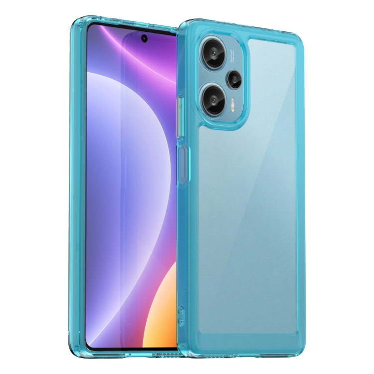 

For Xiaomi Redmi Note 12 Turbo 5G Colorful Series Acrylic + TPU Phone Case(Transparent Blue)