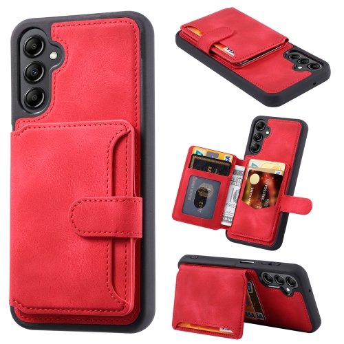 

For Samsung Galaxy S23 FE 5G Skin Feel Dream RFID Anti-theft PU Card Bag Phone Case(Red)