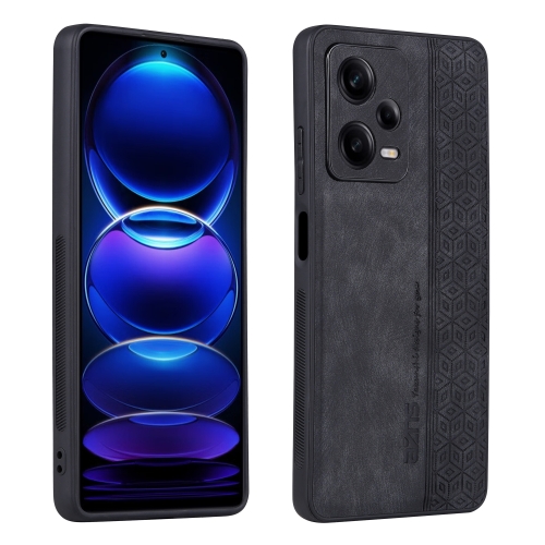 

For Xiaomi Poco X5 AZNS 3D Embossed Skin Feel Phone Case(Black)