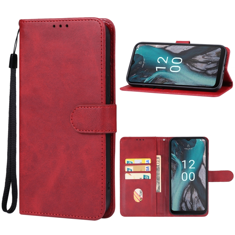 

For Nokia C22 Leather Phone Case(Red)