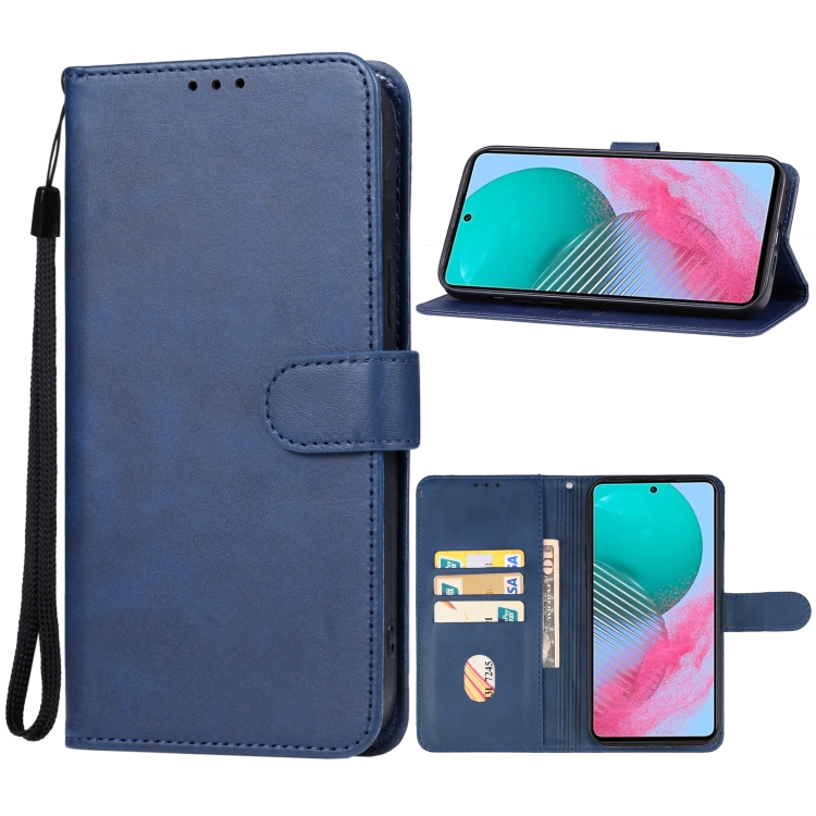 

For Samsung Galaxy F54 Leather Phone Case(Blue)