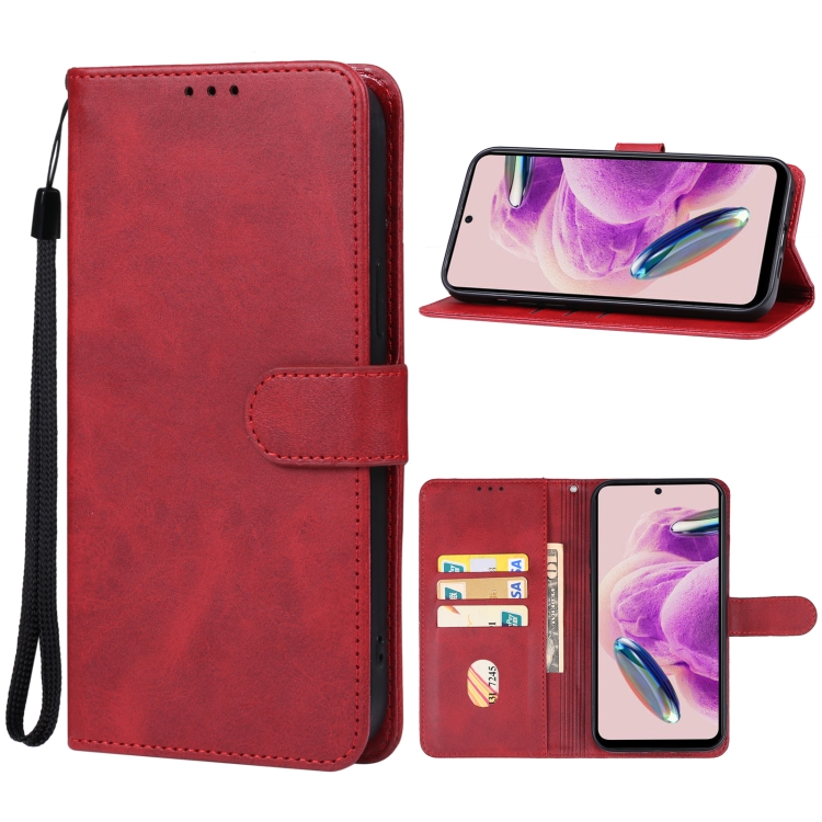 

For Xiaomi Redmi Note 12S Leather Phone Case(Red)