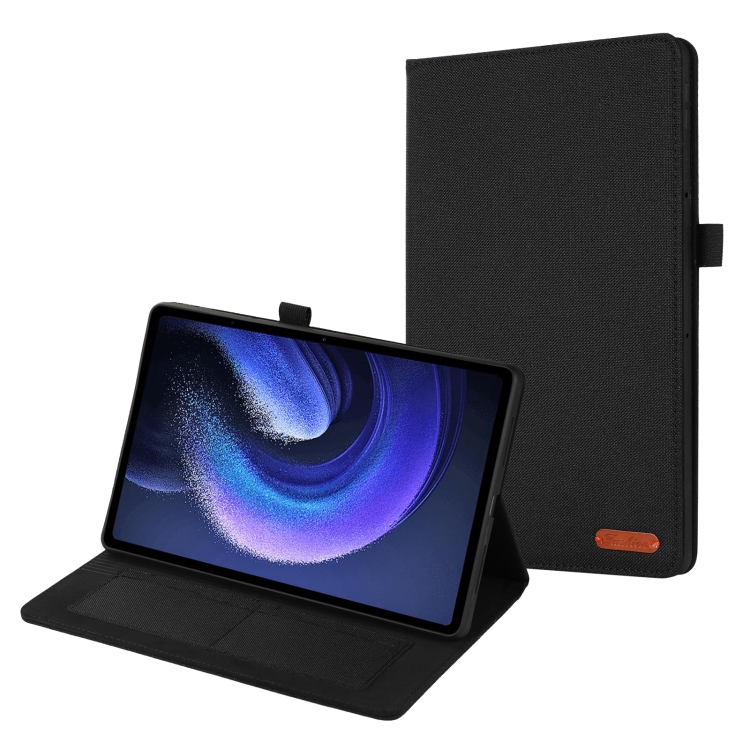 

For Xiaomi Pad 6 / Pad 6 Pro Fabric Leather Tablet Case(Black)