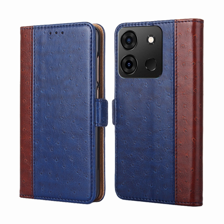 

For Infinix Smart 7 Ostrich Texture Flip Leather Phone Case(Blue)