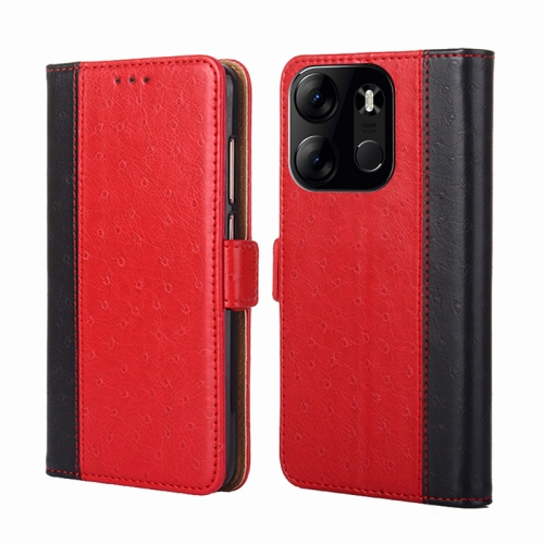 

For Tecno Spark Go 2023 Ostrich Texture Flip Leather Phone Case(Red)