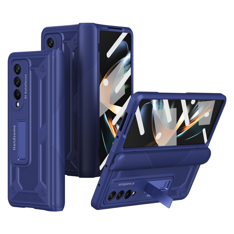 

For Samsung Galaxy Z Fold4 5G integrated Shockproof Phone Case with Hinge(Blue)