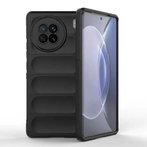 

For vivo X90 5G Magic Shield TPU + Flannel Phone Case(Black)