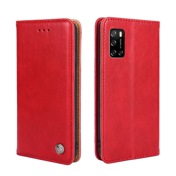 

For Rakuten Big S Non-Magnetic Retro Texture Leather Phone Case(Red)