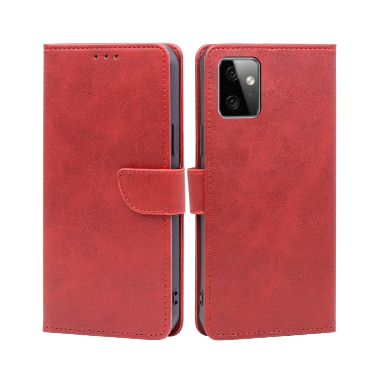 

For Motorola Moto G Power 2023 Calf Texture Buckle Flip Leather Phone Case(Red)