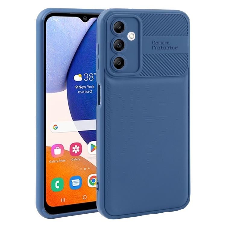 

For Samsung Galaxy A14 5G Twill Texture TPU Shockproof Phone Case(Blue)