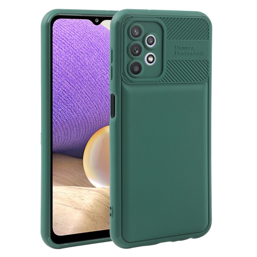 

For Samsung Galaxy A32 5G / M32 5G Twill Texture TPU Shockproof Phone Case(Green)