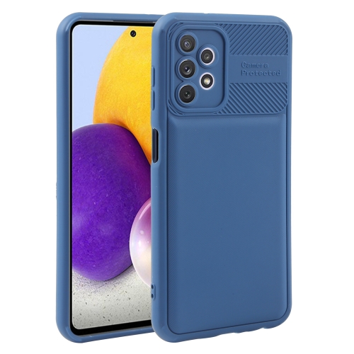 

For Samsung Galaxy A10 Twill Texture TPU Shockproof Phone Case(Blue)