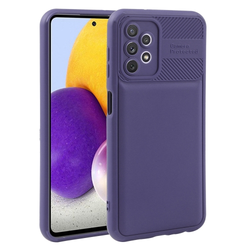 

For Samsung Galaxy A22 4G Twill Texture TPU Shockproof Phone Case(Purple)
