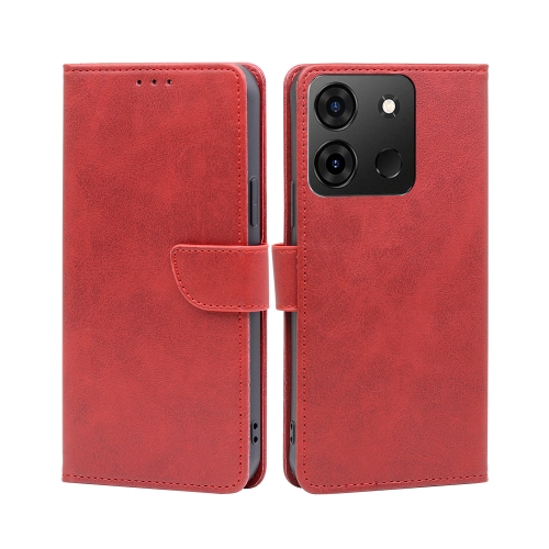 

For Infinix Smart 7 Calf Texture Buckle Flip Leather Phone Case(Red)