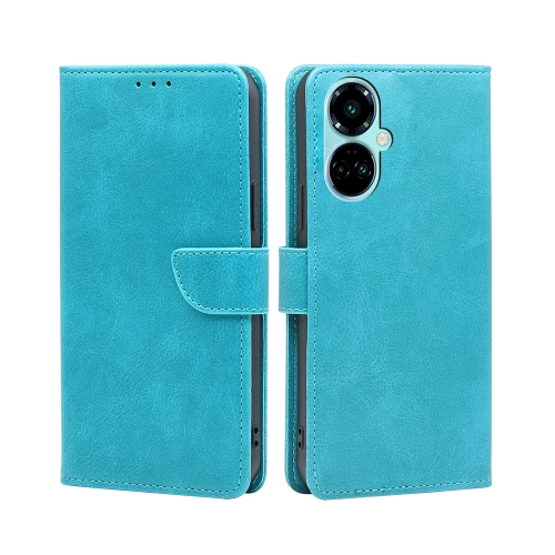 

For Tecno Camon 19 / 19 Pro Calf Texture Buckle Flip Leather Phone Case(Blue)