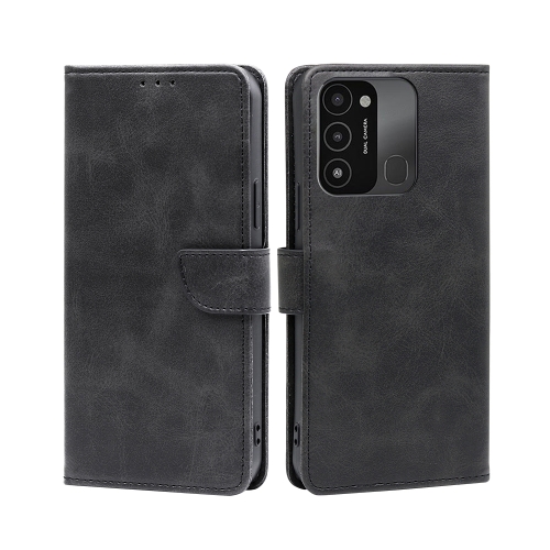 

For Tecno Spark 8C / Spark GO 2022 Calf Texture Buckle Flip Leather Phone Case(Black)