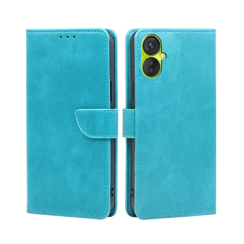 

For Tecno Spark 9 Pro Calf Texture Buckle Flip Leather Phone Case(Blue)