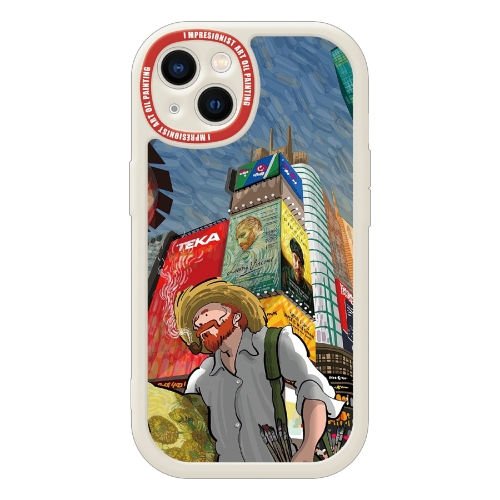 

For iPhone 11 Pro Oil Painting Pattern TPU Protective Phone Case(Street)