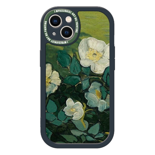 

For iPhone 12 Pro Oil Painting Pattern TPU Protective Phone Case(Rose)